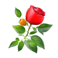 rose and rosehip